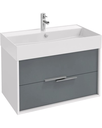 Тумба белый глянец/серый матовый 79,9 см Jacob Delafon Vivienne EB1667-J5-J54