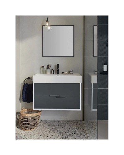 Тумба белый глянец/серый матовый 79,9 см Jacob Delafon Vivienne EB1667-J5-J54