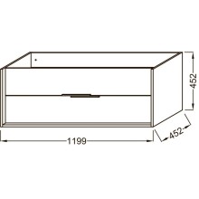 Тумба дуб давос 119,9 см Jacob Delafon Vivienne EB1669-E75-E75