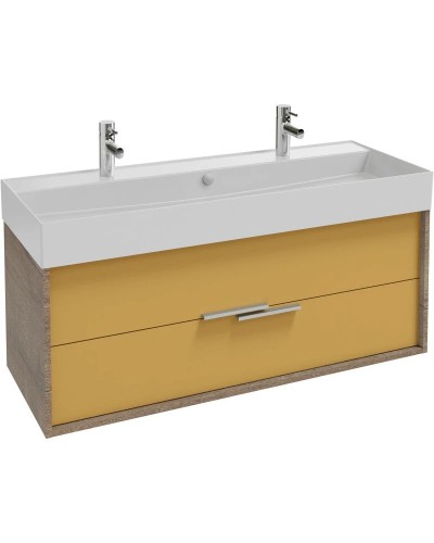 Тумба дуб табак/императорский желтый глянец 119,9 см Jacob Delafon Vivienne EB1509-E52-G1N