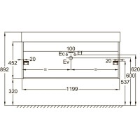 Тумба белый/белый глянец 119,9 см Jacob Delafon Vivienne EB1509-N18-G1C