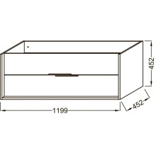Тумба белый/императорский желтый глянец 119,9 см Jacob Delafon Vivienne EB1509-N18-G1N