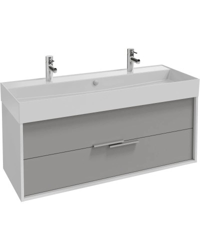 Тумба белый/серый титан матовый 119,9 см Jacob Delafon Vivienne EB1509-N18-M54