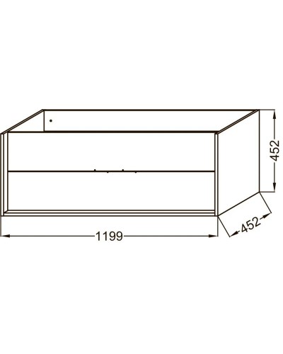Тумба белый/белый глянец 119,9 см Jacob Delafon Vivienne EB1586-N18-G1C