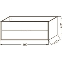 Тумба дуб табак/императорский желтый глянец 119,9 см Jacob Delafon Vivienne EB1586-E52-G1N