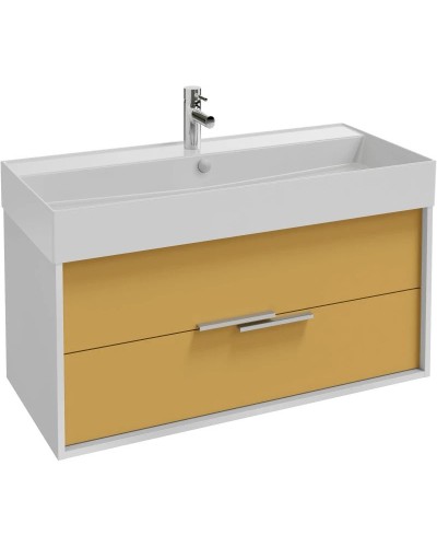 Тумба белый/императорский желтый глянец 99,9 см Jacob Delafon Vivienne EB1508-N18-G1N