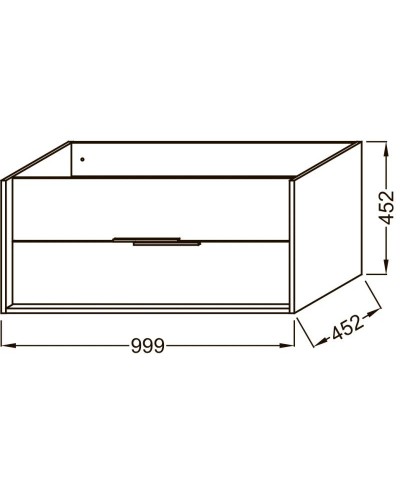 Тумба белый/дуб табак 99,9 см Jacob Delafon Vivienne EB1508-N18-E52