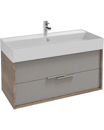 Тумба дуб табак/серый титан матовый 99,9 см Jacob Delafon Vivienne EB1508-E52-M54