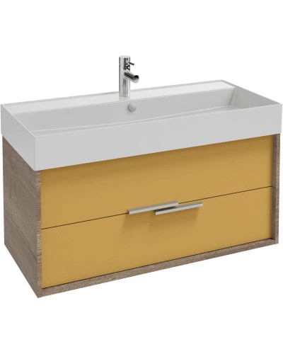 Тумба дуб табак/императорский желтый глянец 99,9 см Jacob Delafon Vivienne EB1508-E52-G1N