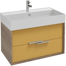 Тумба дуб табак/императорский желтый глянец 79,9 см Jacob Delafon Vivienne EB1507-E52-G1N