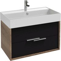 Тумба дуб табак/черный матовый 79,9 см Jacob Delafon Vivienne EB1507-E52-M61