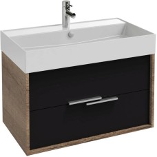 Тумба дуб табак/черный матовый 79,9 см Jacob Delafon Vivienne EB1507-E52-M61