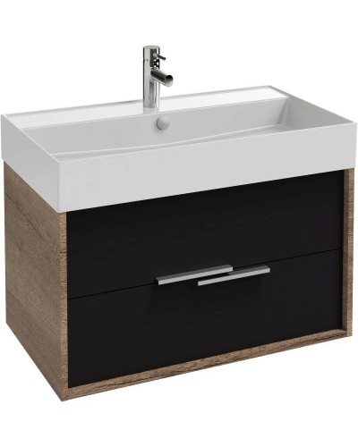 Тумба дуб табак/черный матовый 79,9 см Jacob Delafon Vivienne EB1507-E52-M61