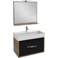 Тумба дуб табак/черный матовый 79,9 см Jacob Delafon Vivienne EB1507-E52-M61