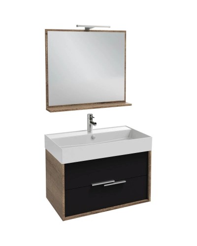 Тумба дуб табак/черный матовый 79,9 см Jacob Delafon Vivienne EB1507-E52-M61