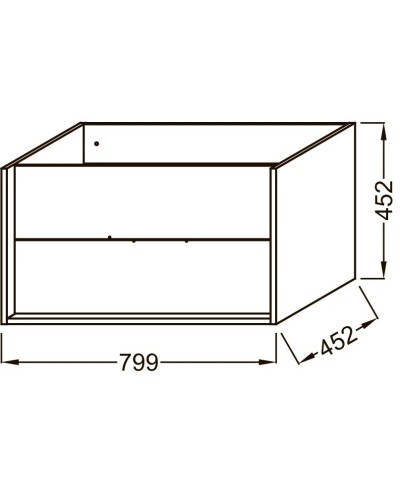 Тумба дуб табак 79,9 см Jacob Delafon Vivienne EB1584-E52-E52