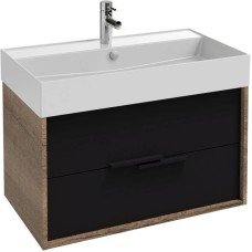 Тумба дуб табак/черный матовый 79,9 см Jacob Delafon Vivienne EB1584-E52-M61