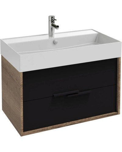 Тумба дуб табак/черный матовый 79,9 см Jacob Delafon Vivienne EB1584-E52-M61