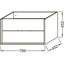 Тумба белый/белый глянец 79,9 см Jacob Delafon Vivienne EB1584-N18-G1C