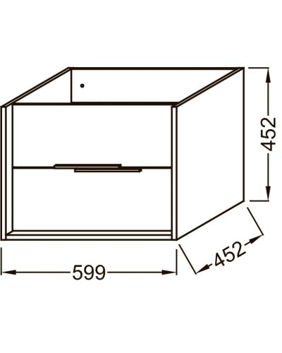 Тумба белый/эвкалипт матовый 59,9 см Jacob Delafon Vivienne EB1506-N18-M87