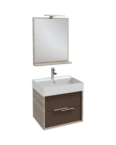 Тумба серый дуб/светло-коричневый глянец 59,9 см Jacob Delafon Vivienne EB1506-E71-G80