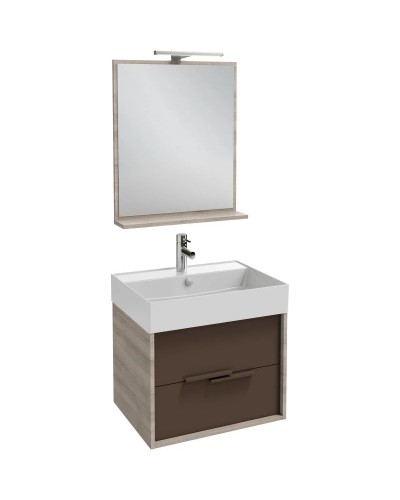 Тумба серый дуб/светло-коричневый глянец 59,9 см Jacob Delafon Vivienne EB1583-E71-G80