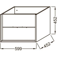 Тумба белый/белый глянец 59,9 см Jacob Delafon Vivienne EB1583-N18-G1C