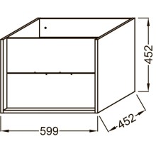 Тумба белый/белый глянец 59,9 см Jacob Delafon Vivienne EB1583-N18-G1C