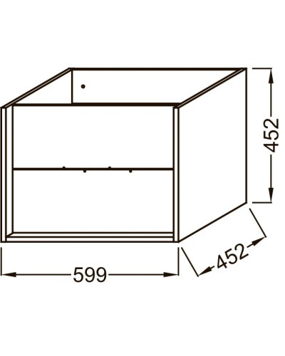 Тумба белый/белый глянец 59,9 см Jacob Delafon Vivienne EB1583-N18-G1C