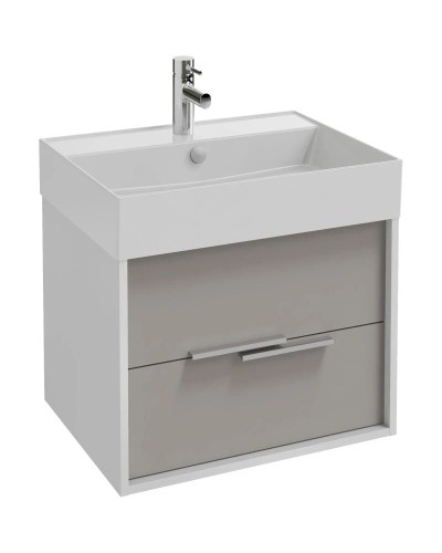 Тумба белый/серый титан матовый 59,9 см Jacob Delafon Vivienne EB1583-N18-M54