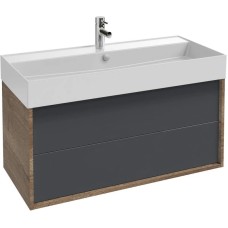 Тумба дуб табак/насыщенный серый сатин 99,9 см Jacob Delafon Vivienne EB1585-E52-S40