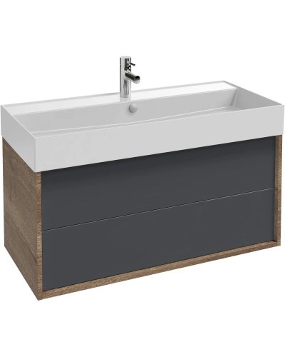 Тумба дуб табак/насыщенный серый сатин 99,9 см Jacob Delafon Vivienne EB1585-E52-S40