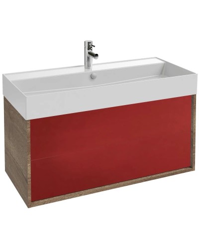 Тумба дуб табак/темно-красный сатин 99,9 см Jacob Delafon Vivienne EB1585-E52-S08