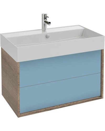 Тумба дуб табак/аквамарин сатин 79,9 см Jacob Delafon Vivienne EB1584-E52-S50