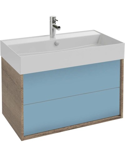 Тумба дуб табак/аквамарин матовый 79,9 см Jacob Delafon Vivienne EB1507-E52-M43