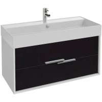 Тумба белый глянец/черный матовый 99,9 см Jacob Delafon Vivienne EB1668-J5-J53