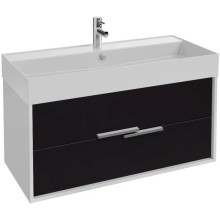 Тумба белый глянец/черный матовый 99,9 см Jacob Delafon Vivienne EB1668-J5-J53