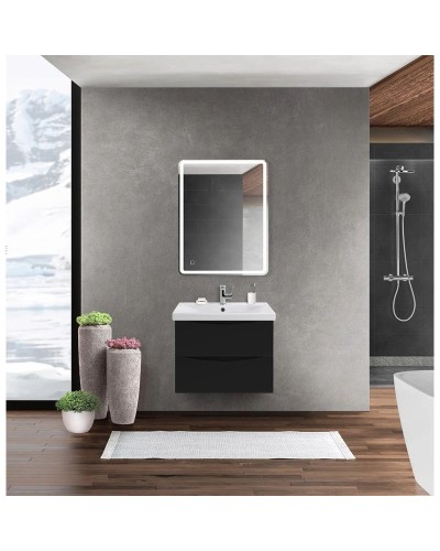 Тумба Nero Lucido 56,4 см BelBagno Marino MARINO-CER-600-2C-SO-NL-P