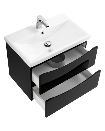 Тумба Nero Lucido 66,4 см BelBagno Marino MARINO-CER-700-2C-SO-NL-P