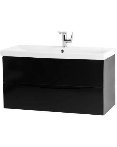 Тумба Nero Lucido 96,4 см BelBagno Marino MARINO-CER-1000-2C-SO-NL-P