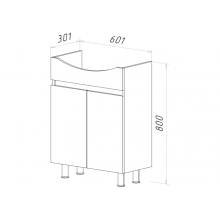 Амур - 60 Тумба напольная прямая (ПВХ)