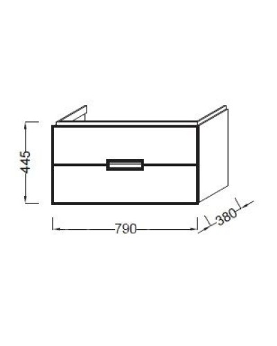 Тумба под раковину Jacob Delafon Reve 79 EB1135-G95 подвесная Оливковый