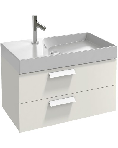 Тумба под раковину Jacob Delafon Rythmik 80 EB1303-G1C подвесная Белая глянцевая