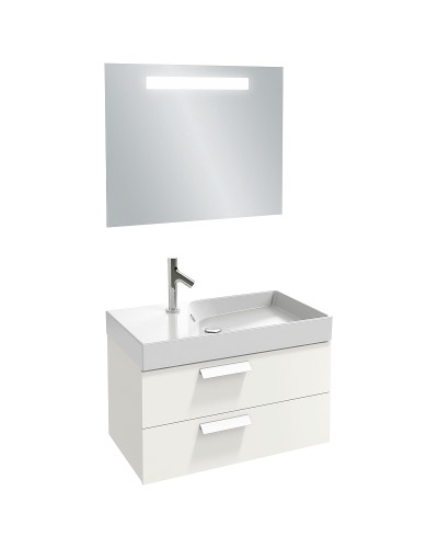 Тумба под раковину Jacob Delafon Rythmik 80 EB1303-G1C подвесная Белая глянцевая