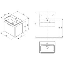 Тумба под раковину Ravak Be Happy II 53 X000001097 подвесная Белая