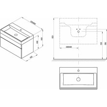 Тумба под раковину Ravak SD Natural 80 X000001052 подвесная Белая глянцевая