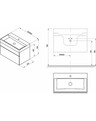 Тумба под раковину Ravak SD Natural 80 X000001052 подвесная Белая глянцевая