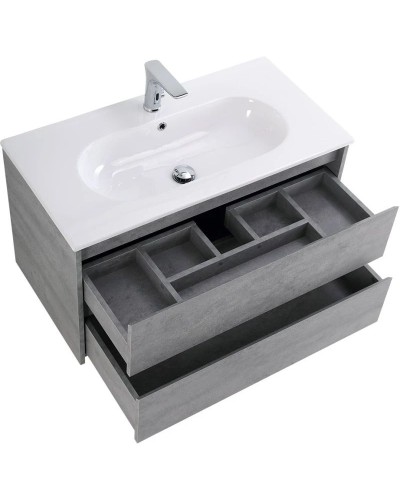 Тумба Cemento Grigio 80 см BelBagno Kraft KRAFT-800-2C-SO-CG