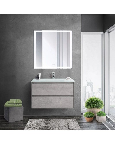 Тумба Cemento Grigio 80 см BelBagno Kraft KRAFT-800-2C-SO-CG
