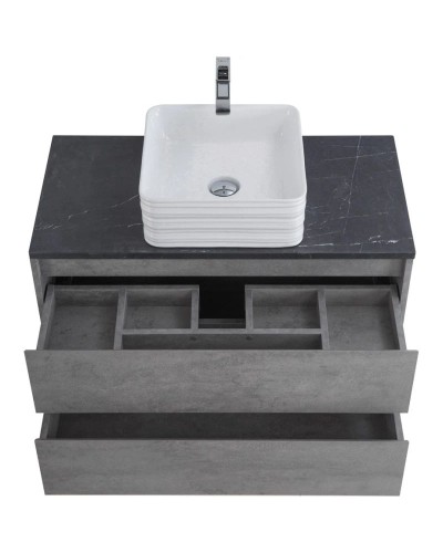 Тумба Cemento Grigio 80 см BelBagno Kraft KRAFT-800-2C-SO-CG